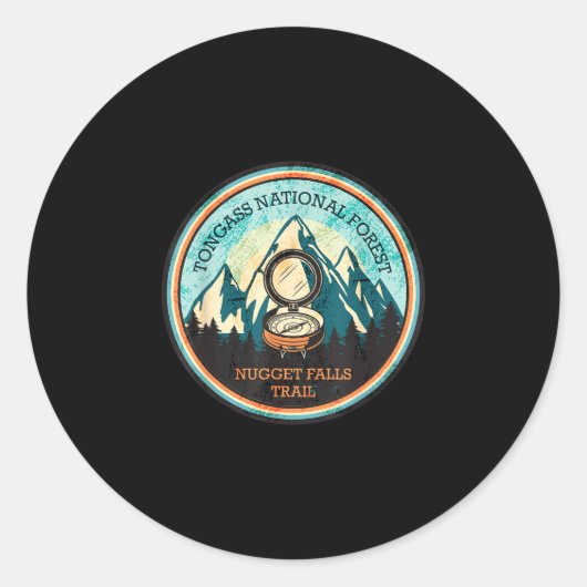 アラスカのナゲット滝トレイル ラウンドシール (正面)