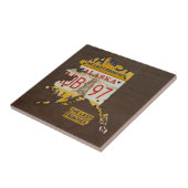 アラスカのナンバープレートの地図のセラミックタイルV3 タイル (側面)