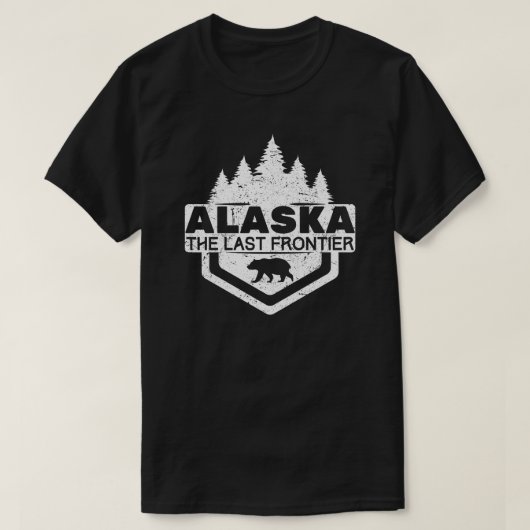 アラスカのニックネーム「最後のフロンティア」 Tシャツ (デザイン正面)