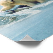 アラスカのノースゲレンデ。シロクマUrsus ポスター (角)