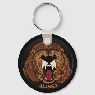 アラスカのハイイログマKeychain キーホルダー