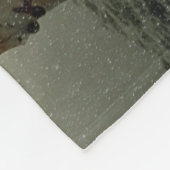 アラスカのハスキー犬ぞりレース フリースブランケット (角)