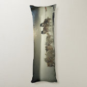 アラスカのハスキー犬ぞりレース ボディピロー (裏面 (縦))