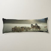 アラスカのハスキー犬ぞりレース ボディピロー (裏面)