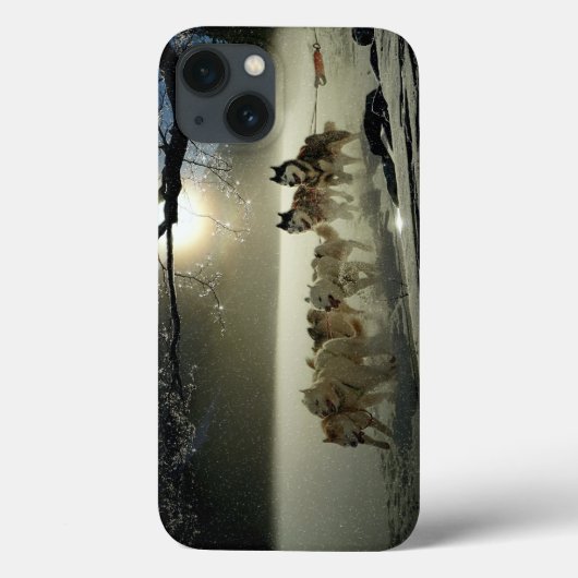アラスカのハスキー犬ぞりレース Case-Mate iPhoneケース (裏面)