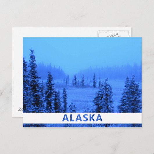 アラスカのバケーション写真に白い枠線を追加 ポストカード (正面/裏面)