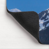 アラスカのフルムーンオーバーAlyeskaスキーリゾート マウスパッド (コーナー)