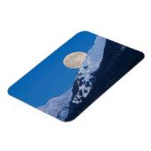 アラスカのフルムーンオーバーAlyeskaスキーリゾート マグネット (左側)