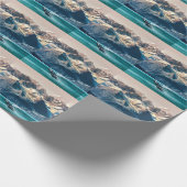 アラスカのホエールウォッチング：ボートの遠足。 ラッピングペーパー (角)