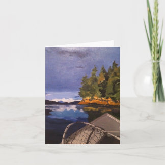 アラスカのボートカード"悪い日の魚釣り" カード