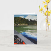 アラスカのボートカードAmalga港 カード (黄色い花)