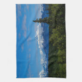 アラスカのマッキンリー山 キッチンタオル (縦)