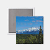 アラスカのマッキンリー山 マグネット (正面/裏面)