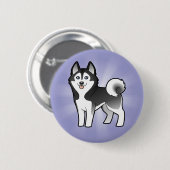 アラスカのマラミュート 缶バッジ (正面&裏面)