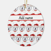 アラスカのマラムテ犬がクリスマススターを育てる セラミックオーナメント (左)