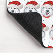 アラスカのマラムテ犬がクリスマススターを育てる マウスパッド (コーナー)