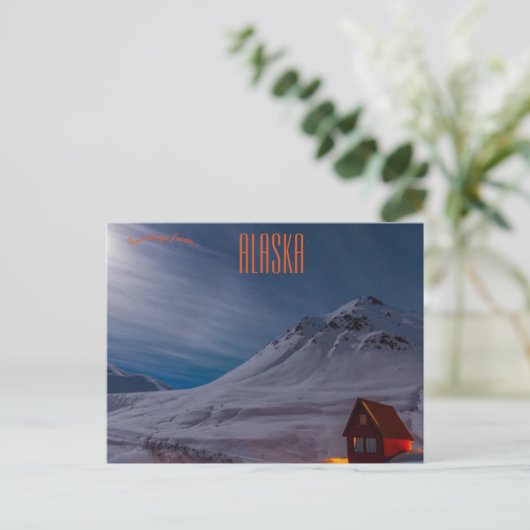 アラスカのムーンライトキャビン ポストカード (スタンド正面)