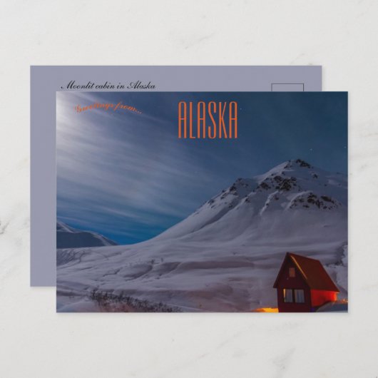アラスカのムーンライトキャビン ポストカード (正面/裏面)