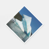 アラスカのメンデンホール湖の氷山 スタンダードランチョンナプキン (角)