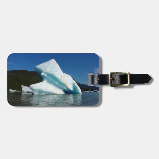 アラスカのメンデンホール湖の氷山 ラゲッジタグ (正面横)