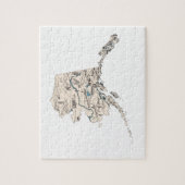 アラスカのヴィンテージの写真の地図 ジグソーパズル (縦)