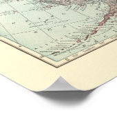 アラスカのヴィンテージ地図 ポスター (角)