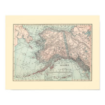 アラスカのヴィンテージ地図