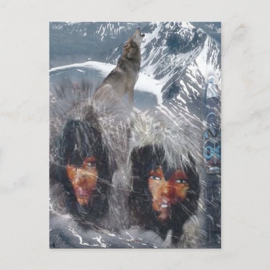 アラスカの先住民スピリット ポストカード (正面)