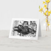 アラスカの写真のエスキモーの女性そして子供 カード (黄色い花)