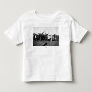 アラスカの写真のトナカイの群れ トドラーTシャツ