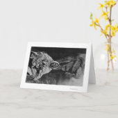 アラスカの写真の古いインドのまじない師 カード (黄色い花)