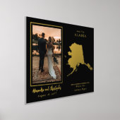 アラスカの写真を始め結婚た場所 箔ポスター (レイダウン)