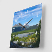 アラスカの出口グレイシャーバレーウォールクロック スクエア壁時計 (傾斜)