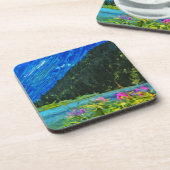 アラスカの南への道のり印象派抽象芸術 コースター (左側)