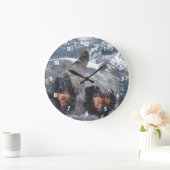 アラスカの原産の精神 ラージ壁時計 (ホーム)