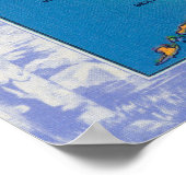 アラスカの地図からのアラスカの挨拶 ポスター (角)