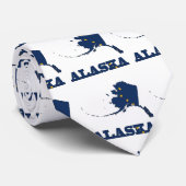 アラスカの地図の旗 ネクタイ (ロール)