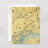 アラスカの地図 ポストカード (正面/裏面)