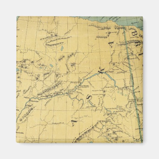 アラスカの地図 マグネット (正面)