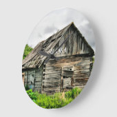 アラスカの壊れたキャビン ラージ壁時計 (傾斜)