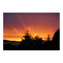 アラスカの夕日のポスター