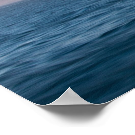 アラスカの夕日の下のクルーズ船 ポスター (角)