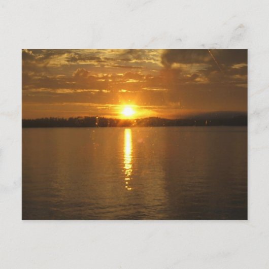 アラスカの夕日 ポストカード (正面)