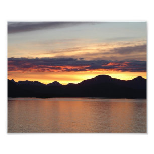 アラスカの夕日 I 美しいアラスカの写真 フォトプリント           