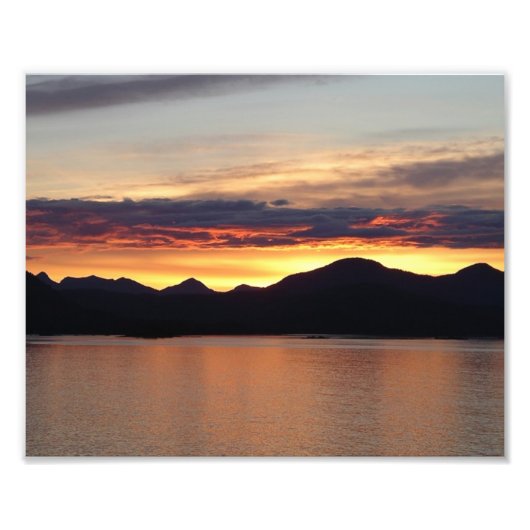 アラスカの夕日 I 美しいアラスカの写真 フォトプリント            (正面)