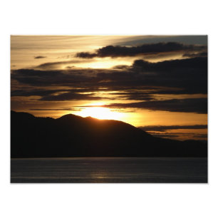 アラスカの夕日 III 美しいアラスカの写真 フォトプリント           