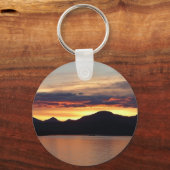アラスカの夕日I美しいアラスカ写真 キーホルダー (正面)