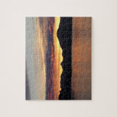 アラスカの夕日I美しいアラスカ写真 ジグソーパズル (縦)