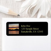 アラスカの夕日I美しいアラスカ写真 ラベル (インサイチュ)