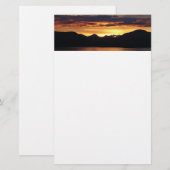 アラスカの夕日I美しいアラスカ写真 便箋 (正面/裏面)